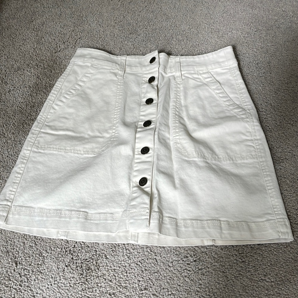 J crew mercantile button up skirt